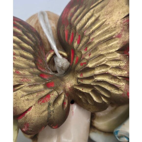 Vintage Simonetti Set of Two Cherubs/Angels Playing Instruments - Picture 6 of 7